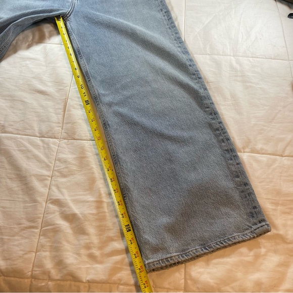 NEW AGOLDE ren jean in groove High Rise Barrel Wide Leg Sz 31 Light Denim - Picture 13 of 14